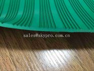 Folha de borracha ondulada durável do verde 3mm densamente anti no Matting de borracha colorido do rolo