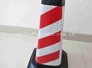 Produtos de borracha moldados cone coloridos flexíveis do tráfego do PE liso reflexivo quadrado feito sob encomenda