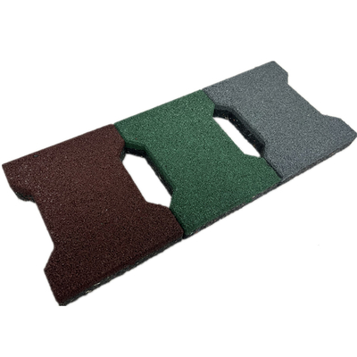 Tapete de borracha em forma de H para absorção de choques, telhas de borracha de ossos de cão para reduzir danos, telhas de borracha para pisos exteriores