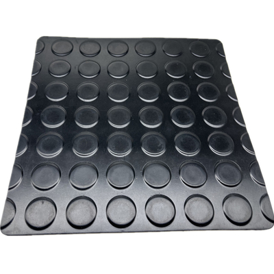 Anti-derrapagem Black Garage Rubber Mat Pavimento Padrão personalizado corrugado Fine Ribbed Grooved moeda folha de borracha