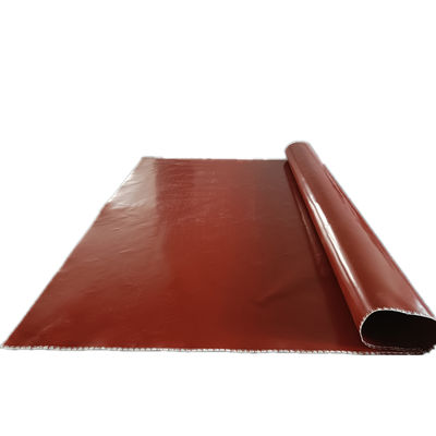 Tecido de fibra de vidro revestido com silicone de alta qualidade para alta temperatura e resistência ao fogo
