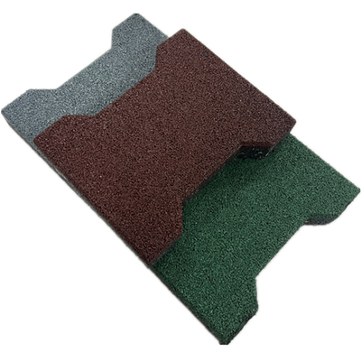 Tapete de borracha em forma de H para absorção de choques, telhas de borracha de ossos de cão para reduzir danos, telhas de borracha para pisos exteriores