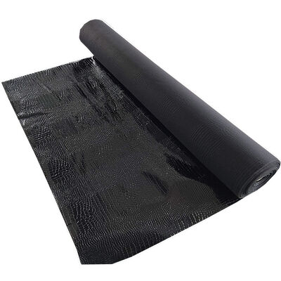 Tecido de couro genuíno com relevo de crocodilo preto de 1,35 mm de espessura para sapatos, bolsas, cintos, carteiras