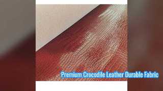 Couro premium com relevo de crocodilo para bolsas e sapatos